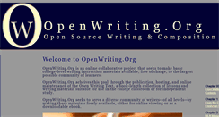 Desktop Screenshot of openwriting.org