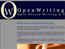 Tablet Screenshot of openwriting.org